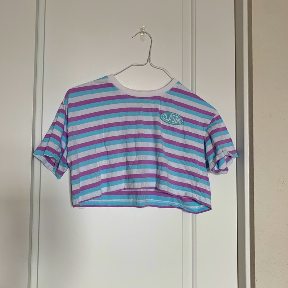 “Classic” Boxy Striped Crop Top